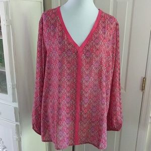 Beautiful Pullover V-Neck Blouse 22W-24W